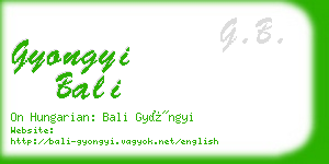 gyongyi bali business card
